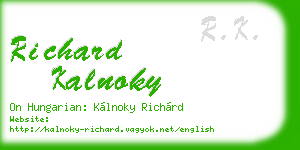 richard kalnoky business card