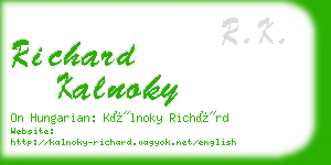 richard kalnoky business card